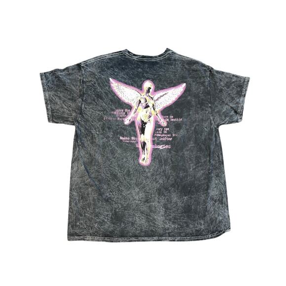 Nirvana Band Tee Grunge Retro Distressed Black Rock Band T-Shirt Size XL - Picture 1 of 3
